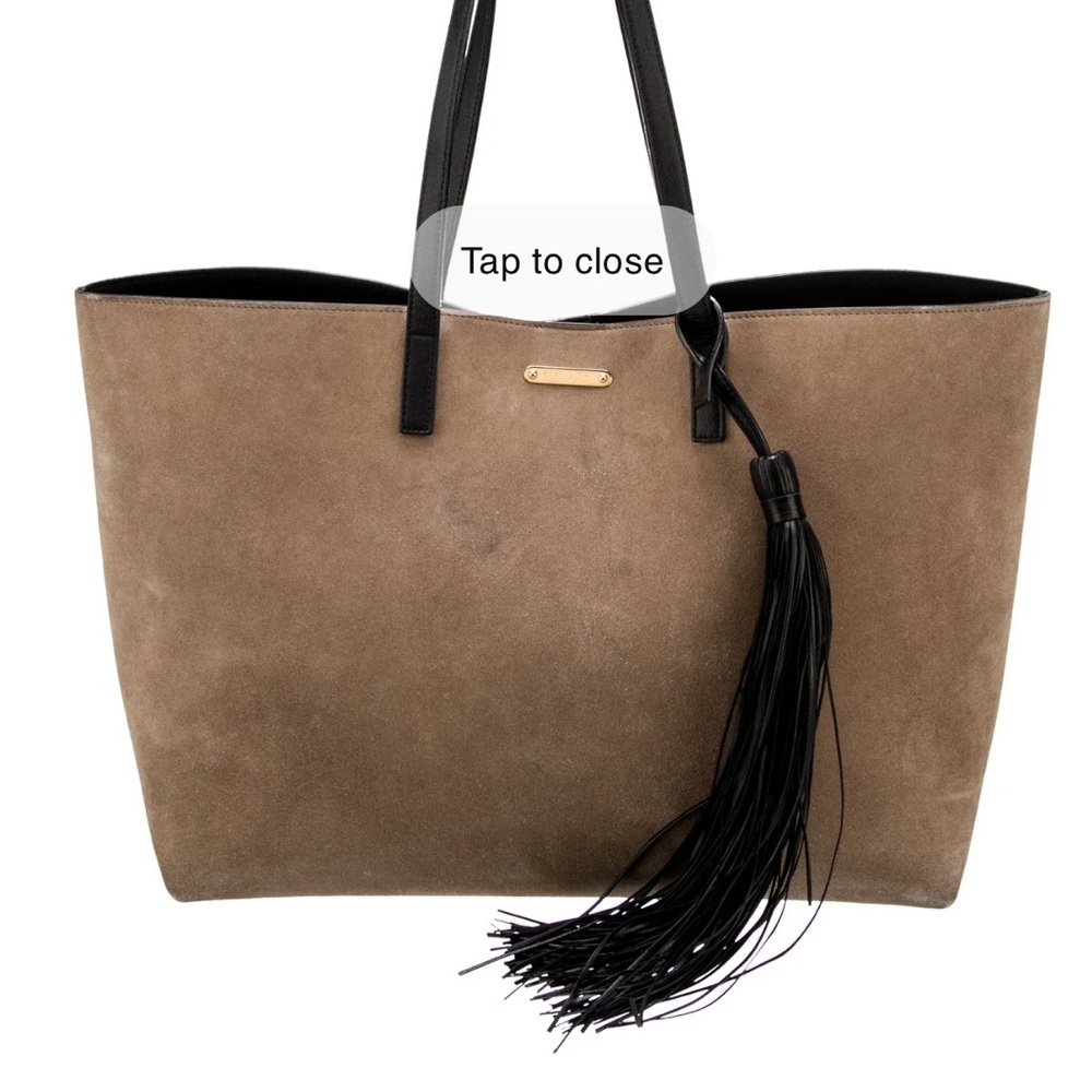 Saint Laurent Tan Suede Tote Bag